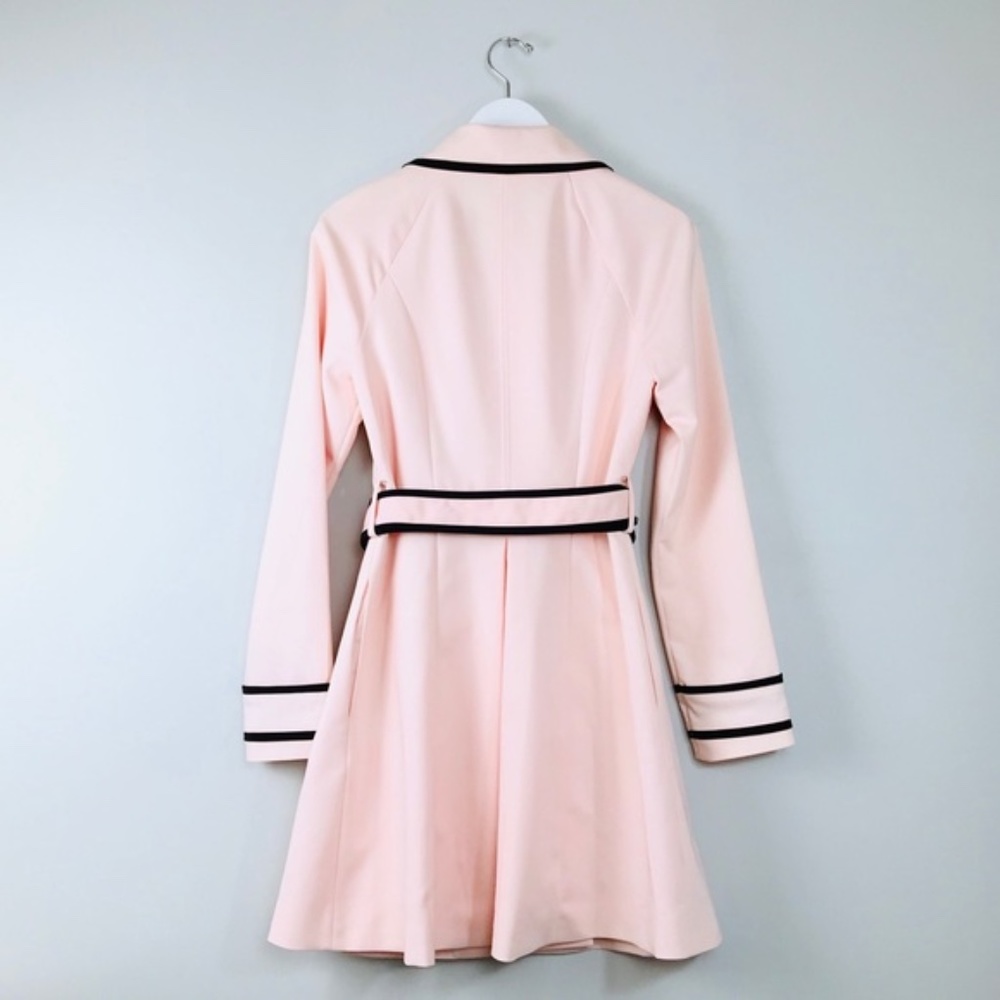 ELLE Trench Rain Coat Pink Women’s Lined Retro 16 - Picture 12 of 14